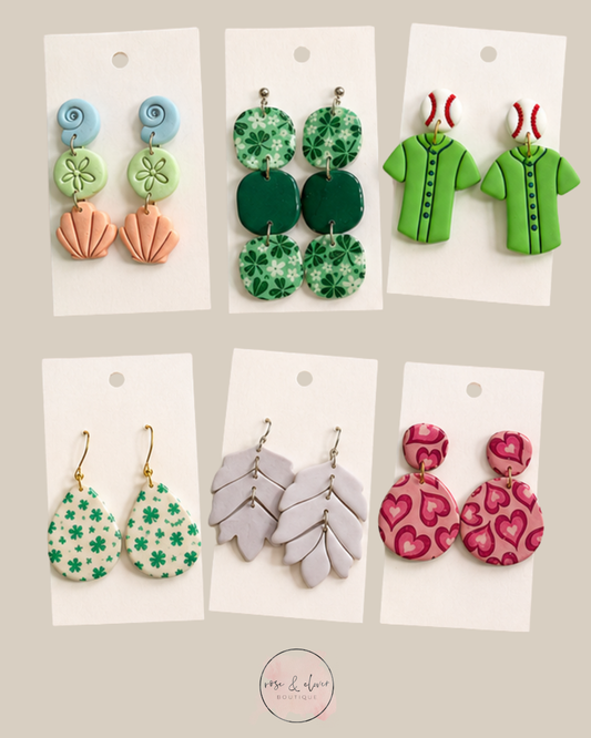 Handmade Clay Earrings