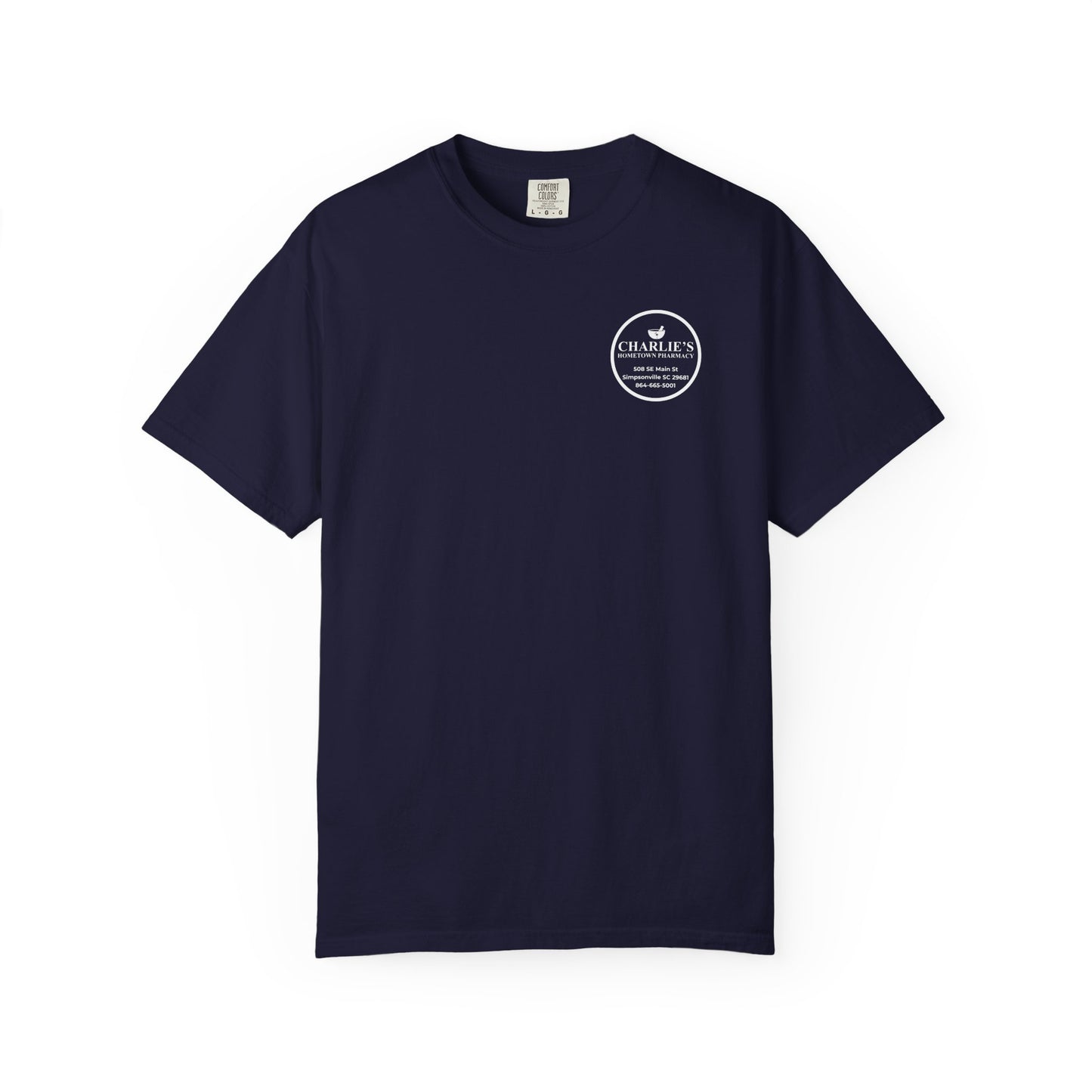 Pharmacy Logo T-Shirt — Charlie’s Hometown Pharmacy Logo Tee