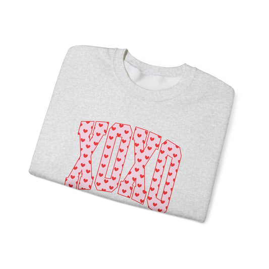 XOXO Heart Pattern Crewneck Sweatshirt