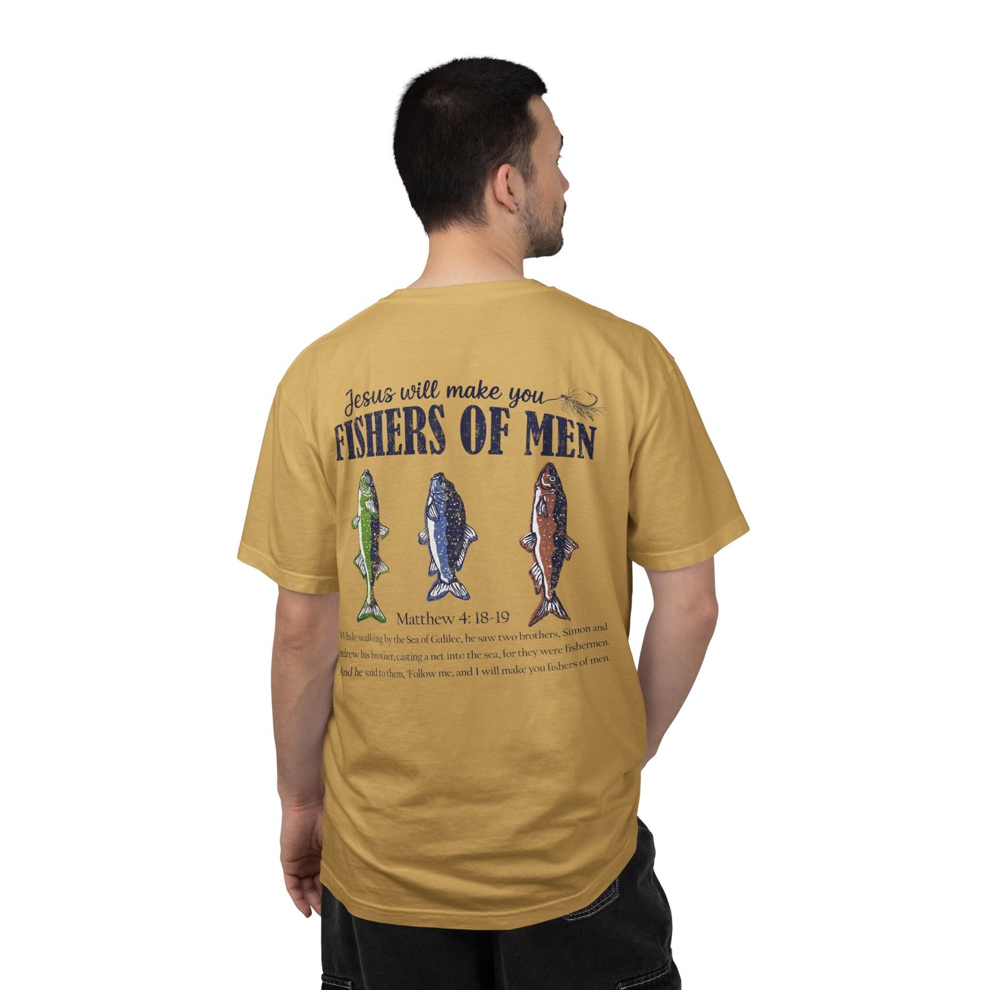 Fishers of Men T-Shirt — Christian Fishing Graphic Tee (Matthew 4:18-19)
