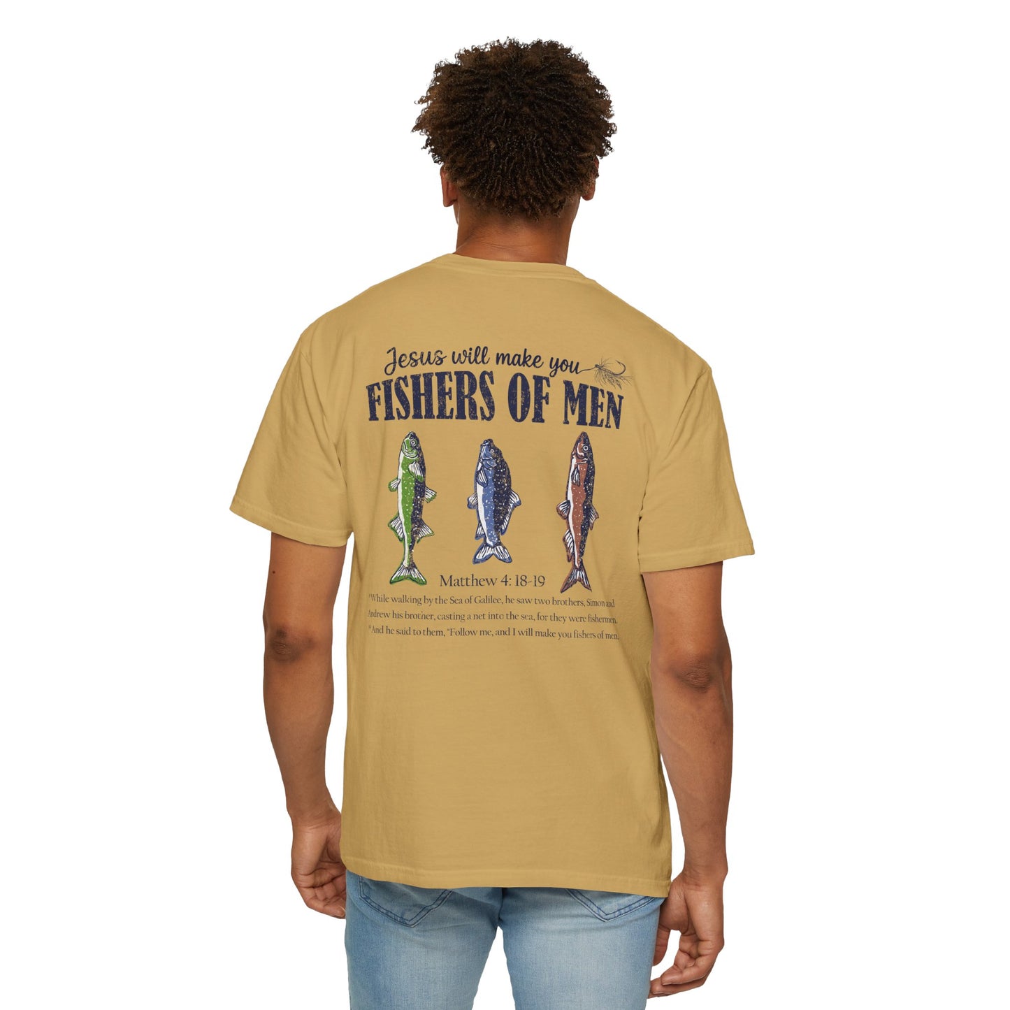 Fishers of Men T-Shirt — Christian Fishing Graphic Tee (Matthew 4:18-19)