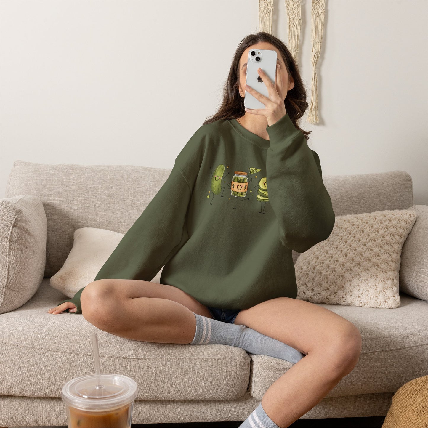 Pickle Friends Crewneck Sweatshirt — Pickle Lover Graphic