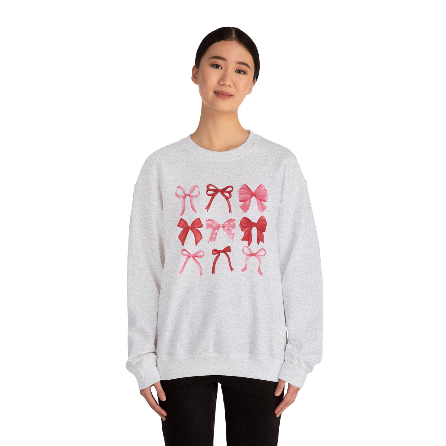 Bow Pattern Crewneck Sweatshirt