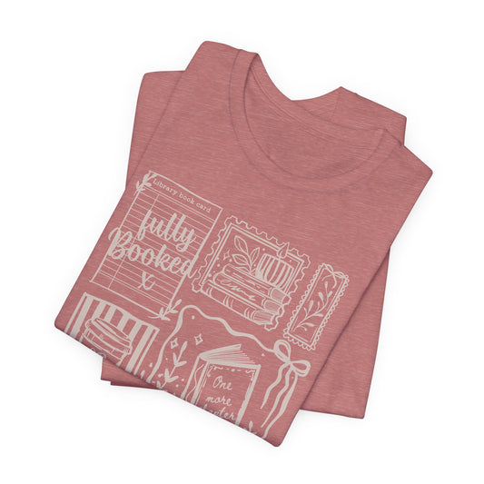 T-Shirt — "Fully Booked" Cozy Reading Graphic Tee