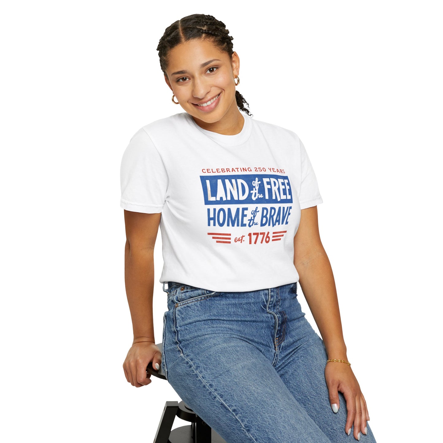 Patriotic 'Land of the Free, Home of the Brave' T-Shirt