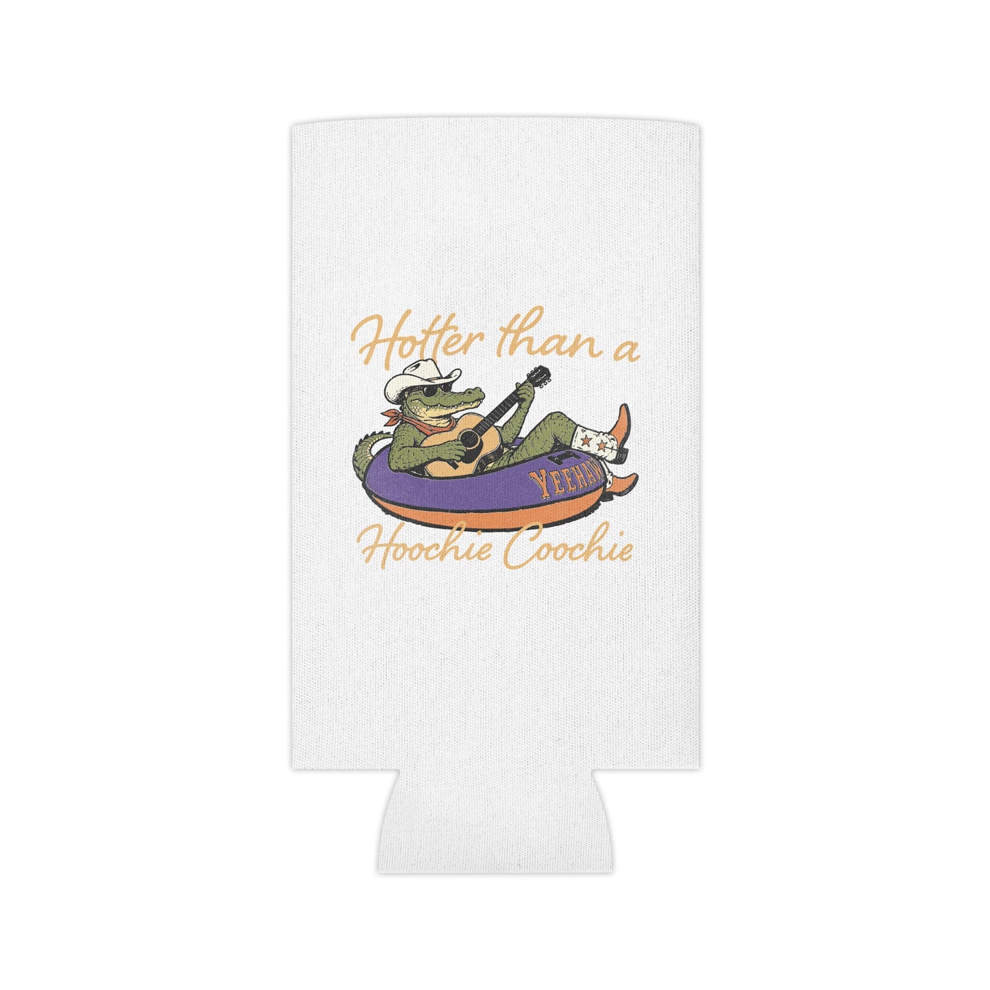 Can Cooler - "Hotter Than a Hoochie Coochie" Alligator Float Novelty Koozie