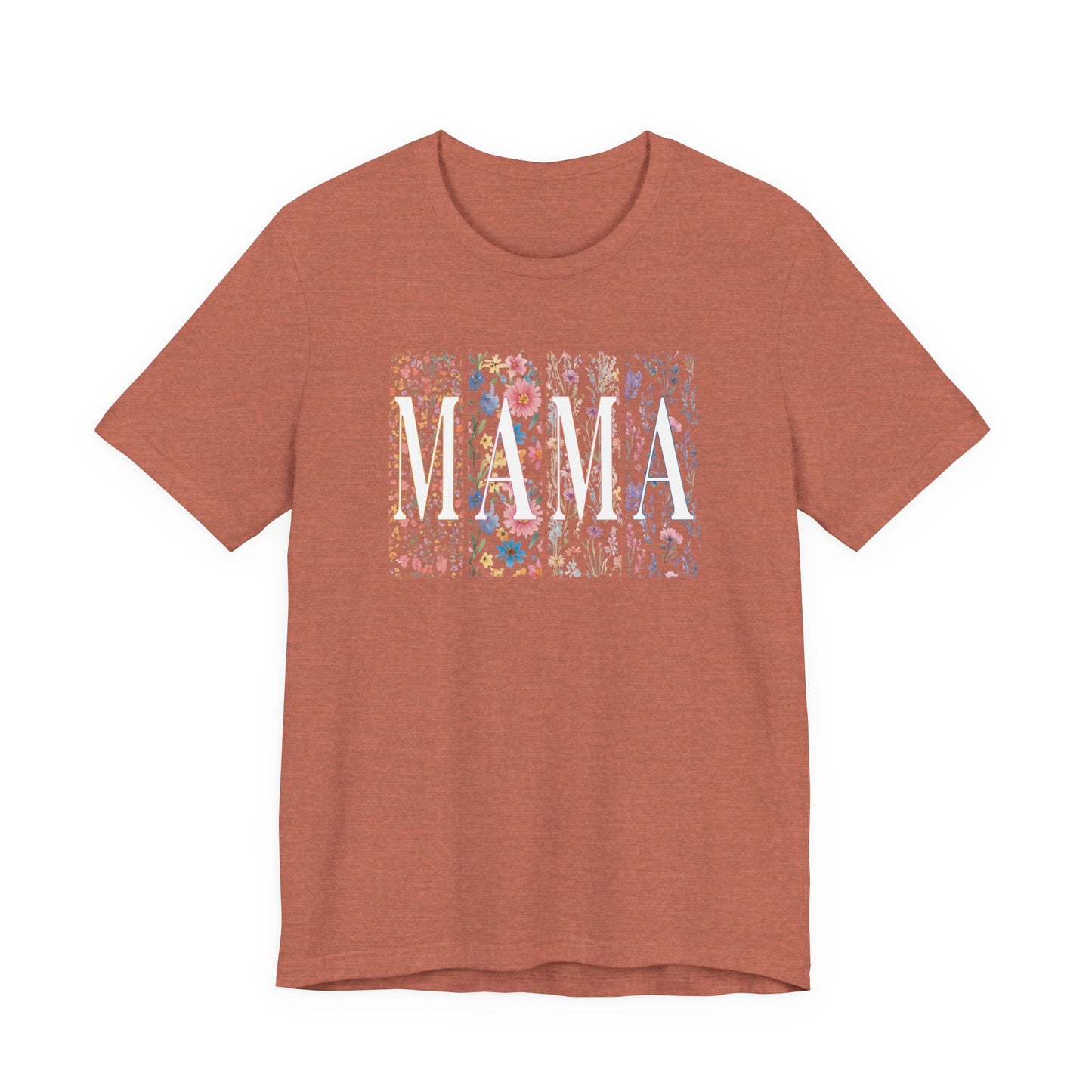 Mama Floral Tee — Soft Pink Mother’s Day Shirt with Floral Typography
