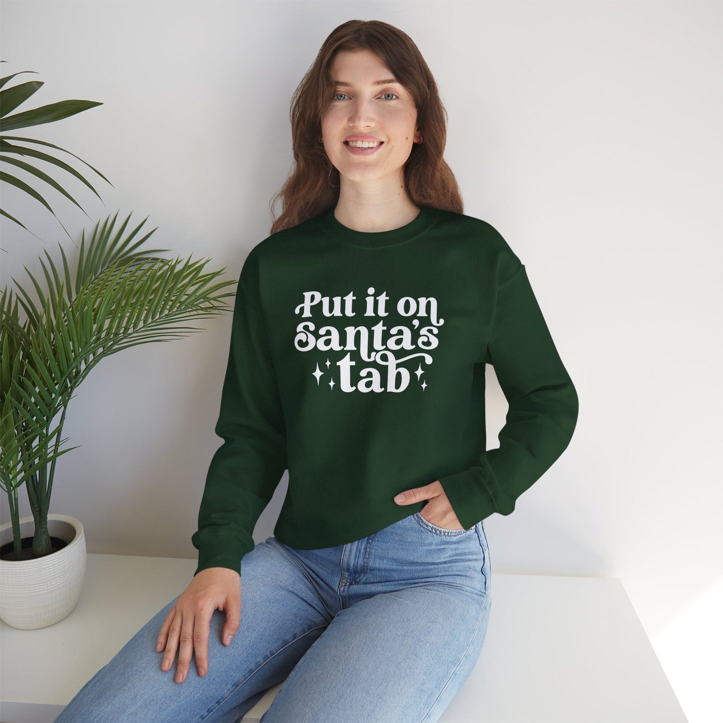 Put it On Santa's Tab Crewneck Sweatshirt