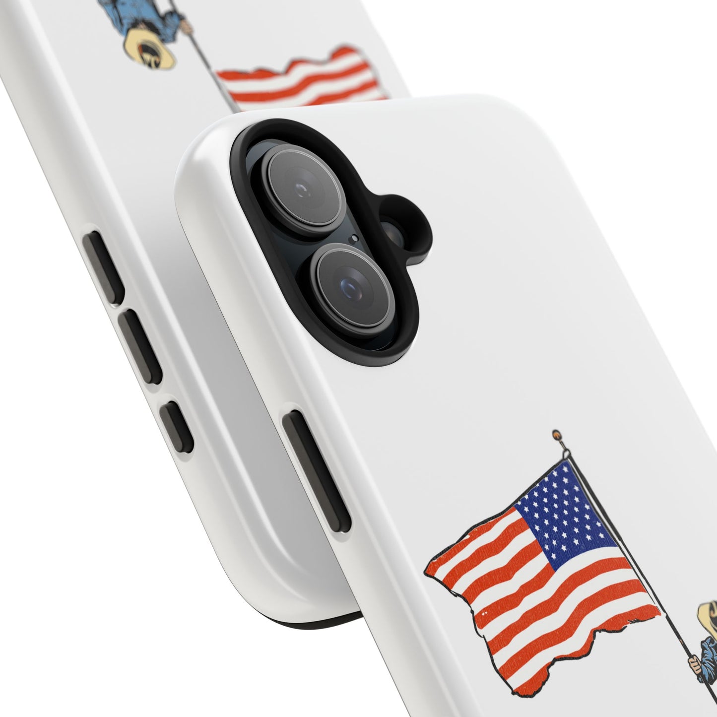 Rugged Western Phone Case — Cowboy Holding American Flag