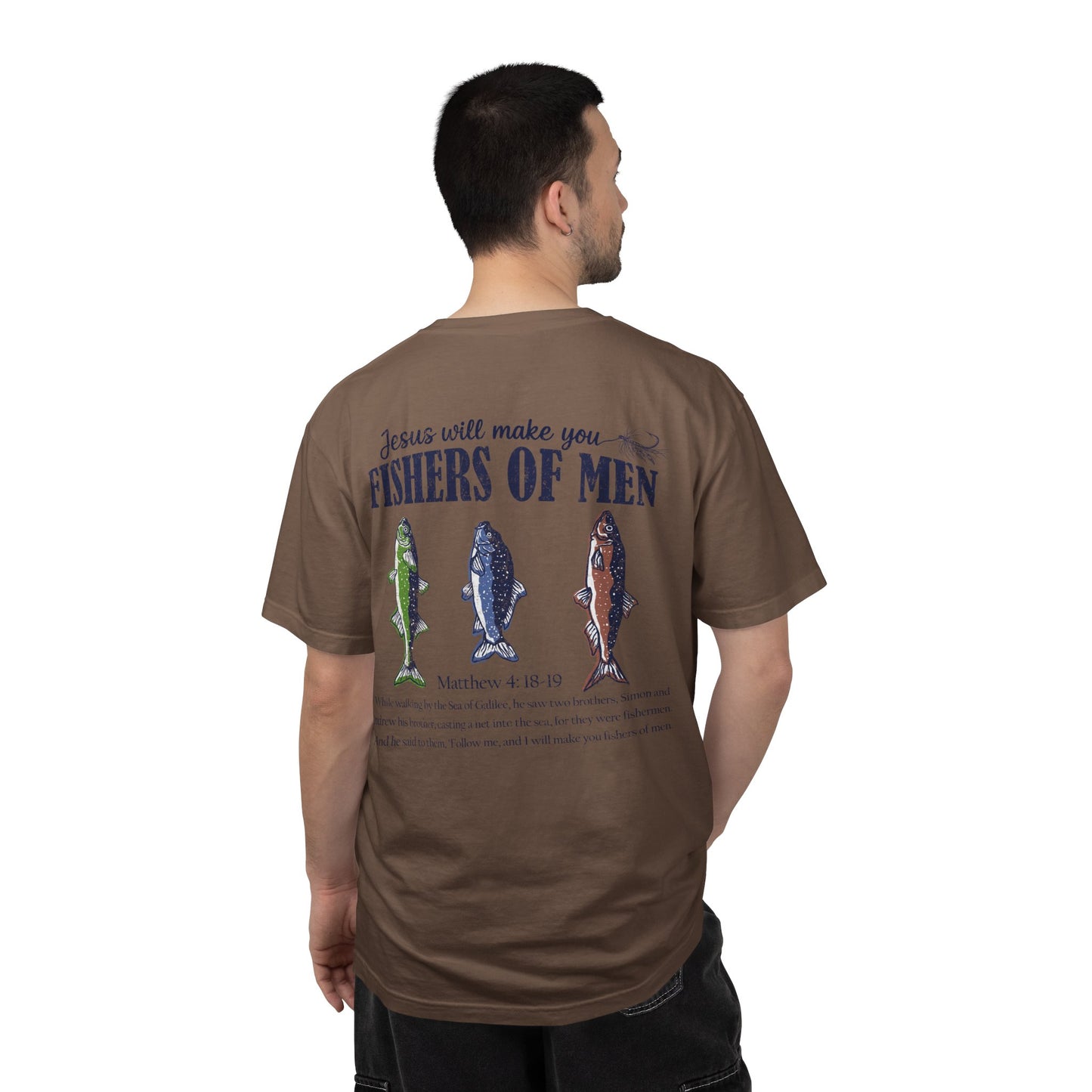 Fishers of Men T-Shirt — Christian Fishing Graphic Tee (Matthew 4:18-19)