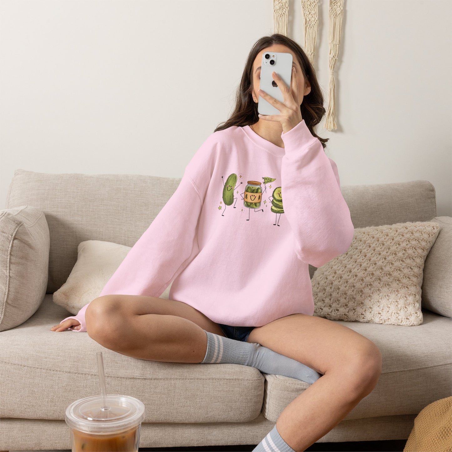 Pickle Friends Crewneck Sweatshirt — Pickle Lover Graphic