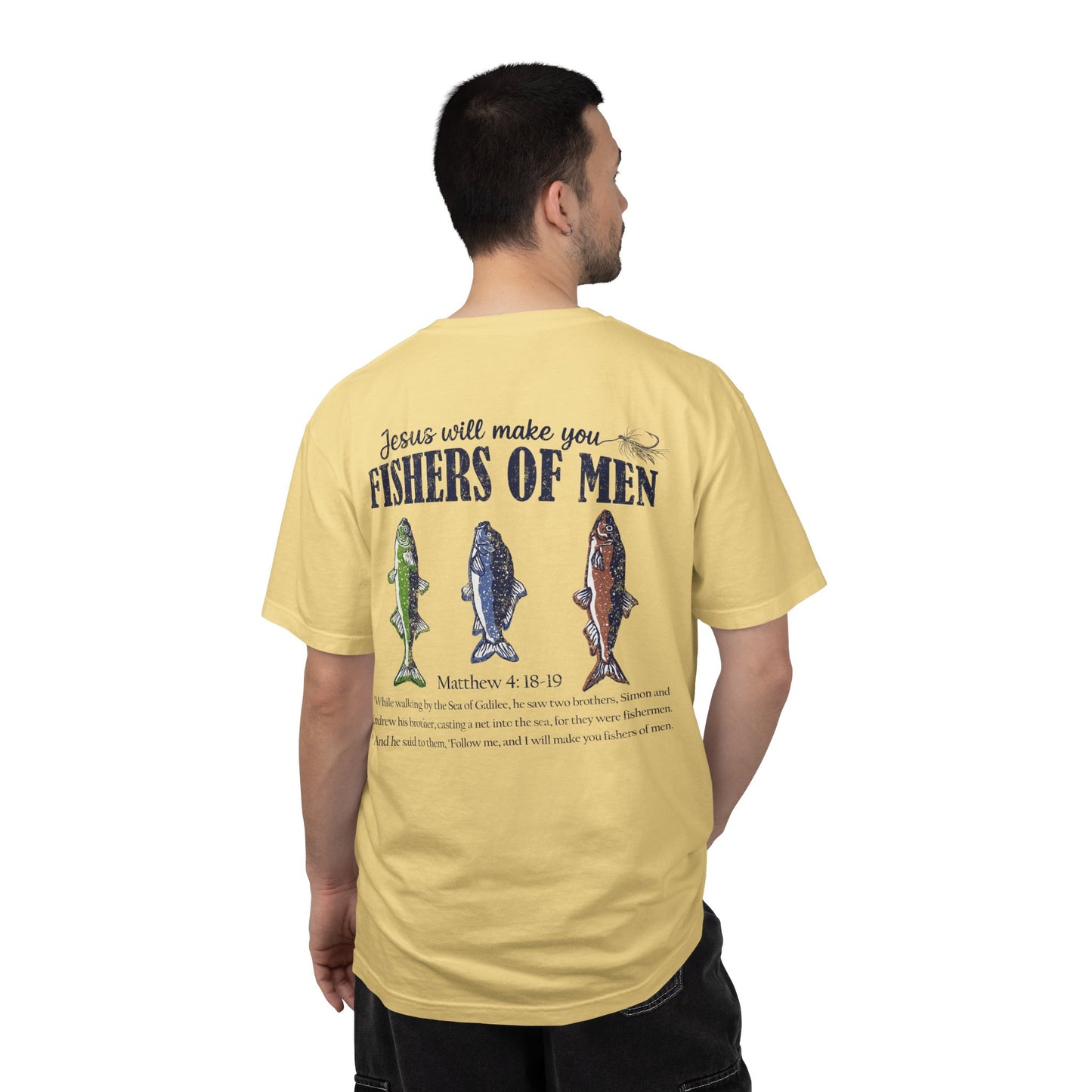 Fishers of Men T-Shirt — Christian Fishing Graphic Tee (Matthew 4:18-19)