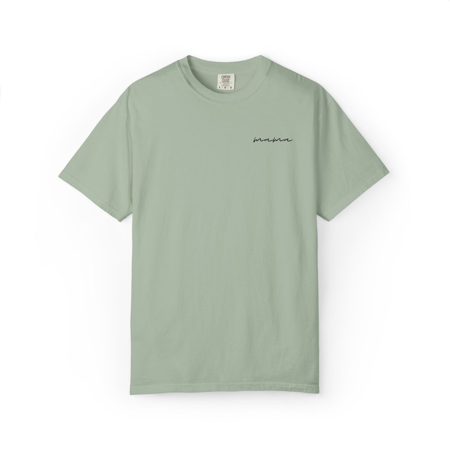Mama Script Tee — Minimalist Embroidered "Mama" T-Shirt