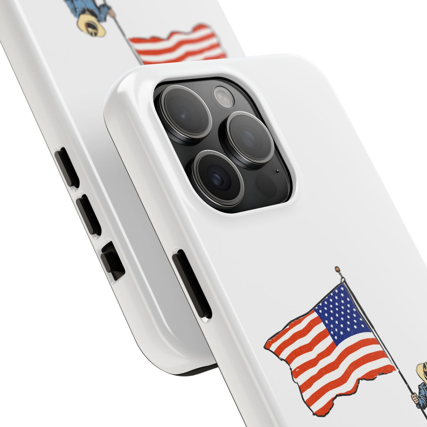 Rugged Western Phone Case — Cowboy Holding American Flag