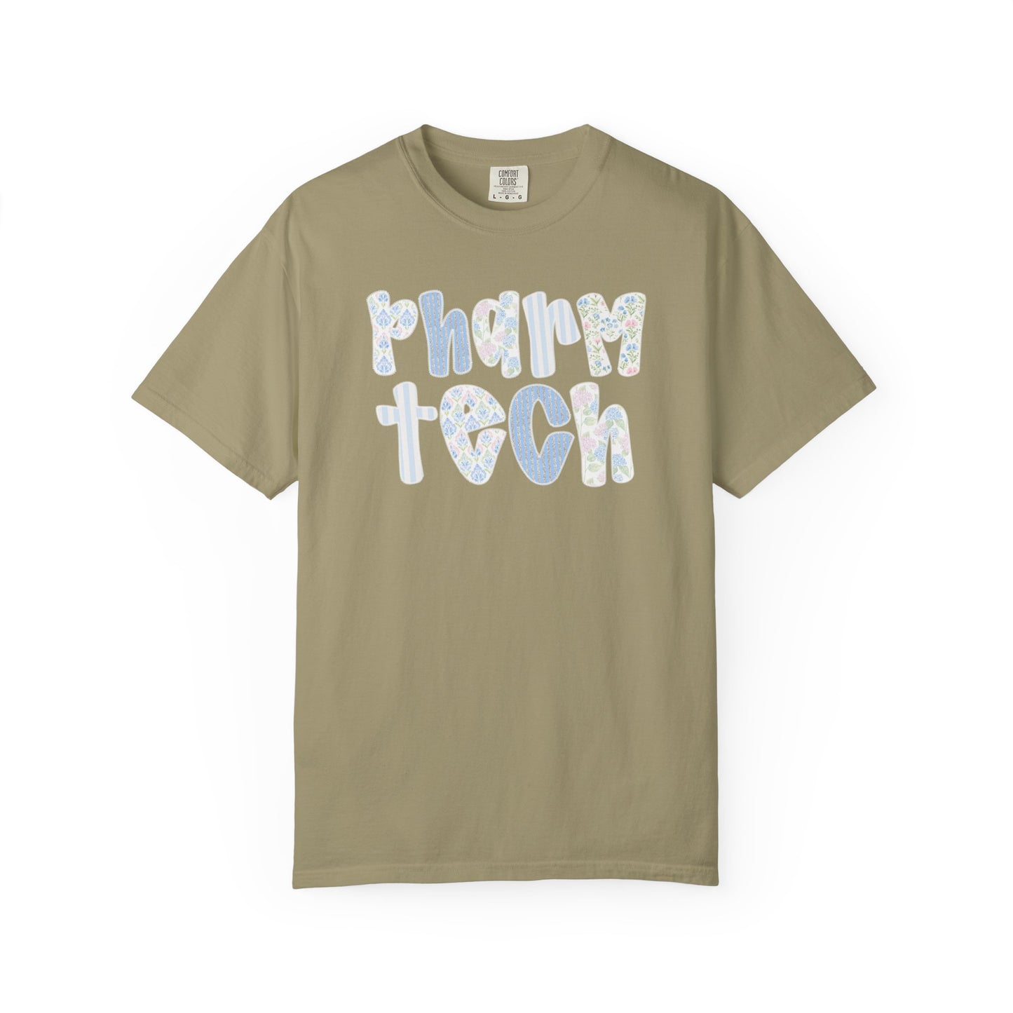 Pharm Tech T-Shirt — Floral Pastel Typography Tee