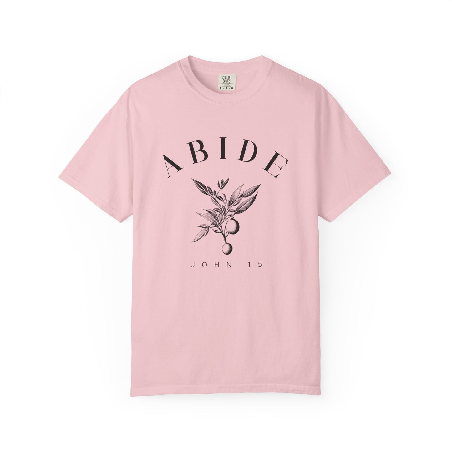 Abide Floral Tee — John 15 Inspirational T-Shirt