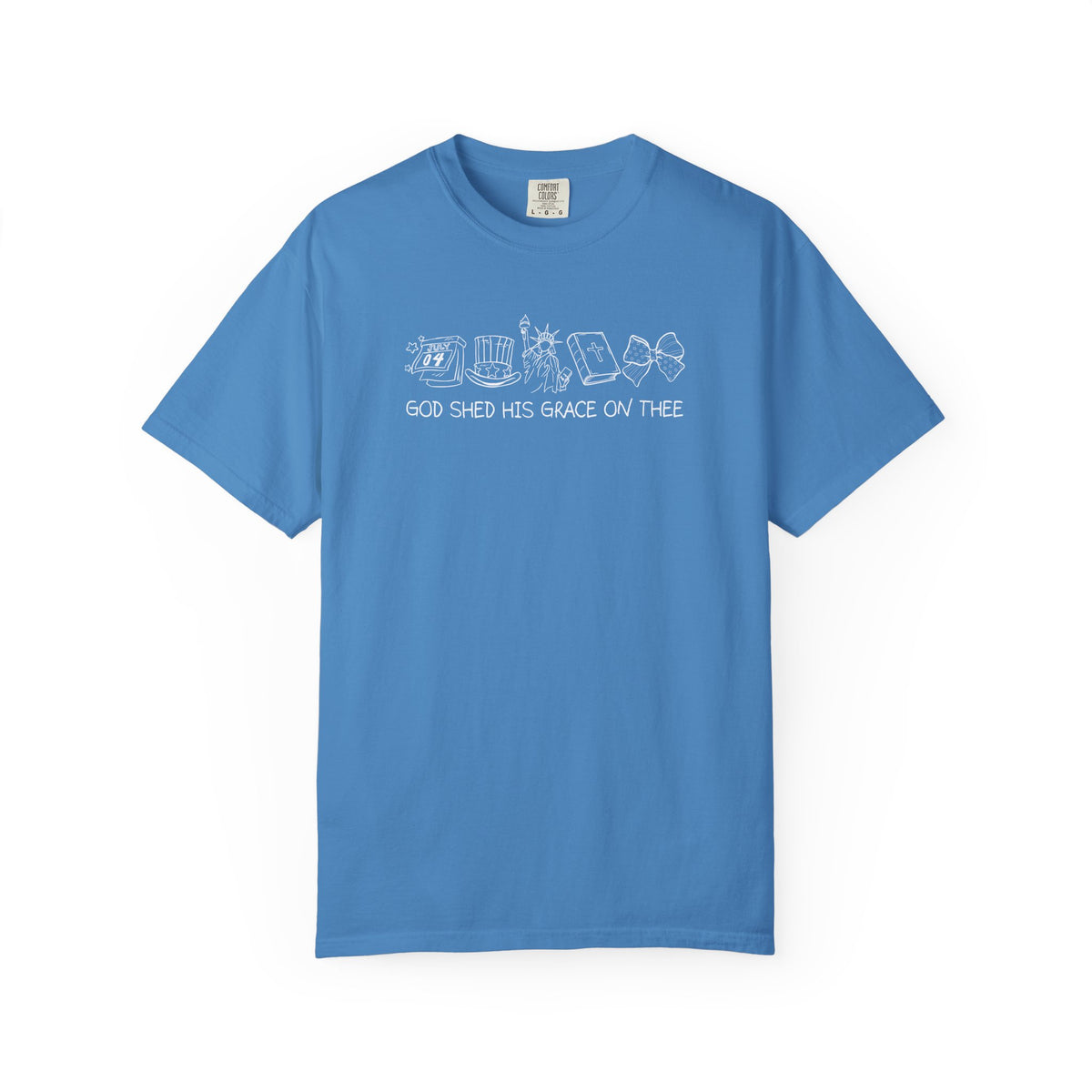 Graphic T-Shirt — 'God Shed His Grace On Thee' Minimal Line Art