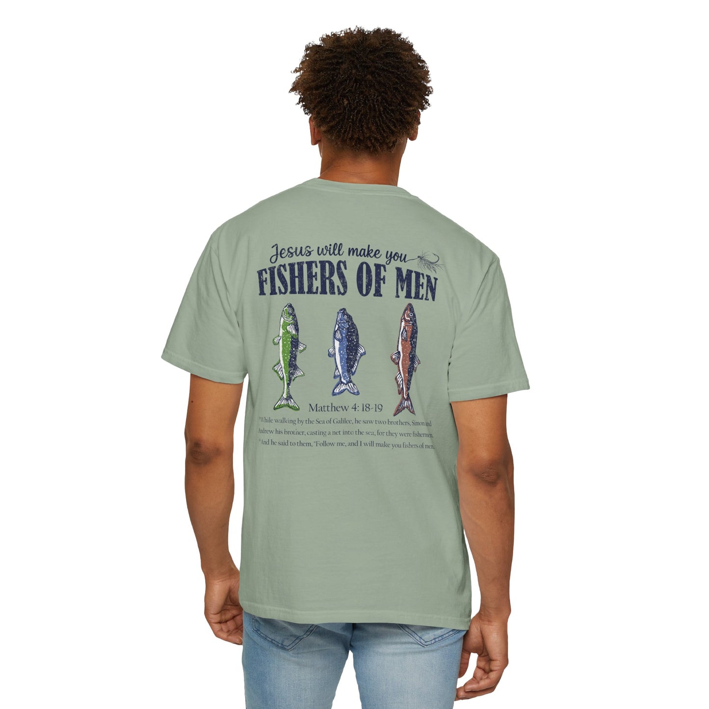 Fishers of Men T-Shirt — Christian Fishing Graphic Tee (Matthew 4:18-19)