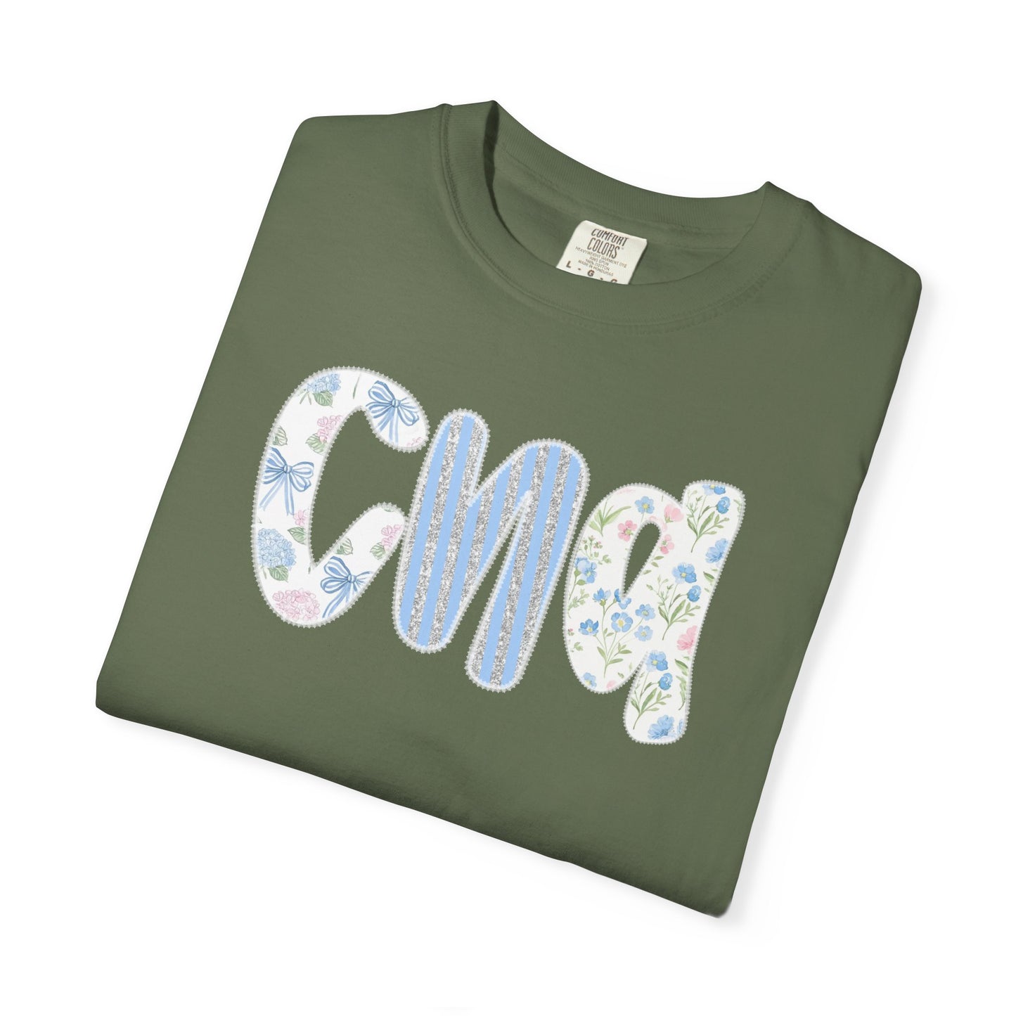CNA Floral Script T-Shirt — Nurse Appreciation Gift