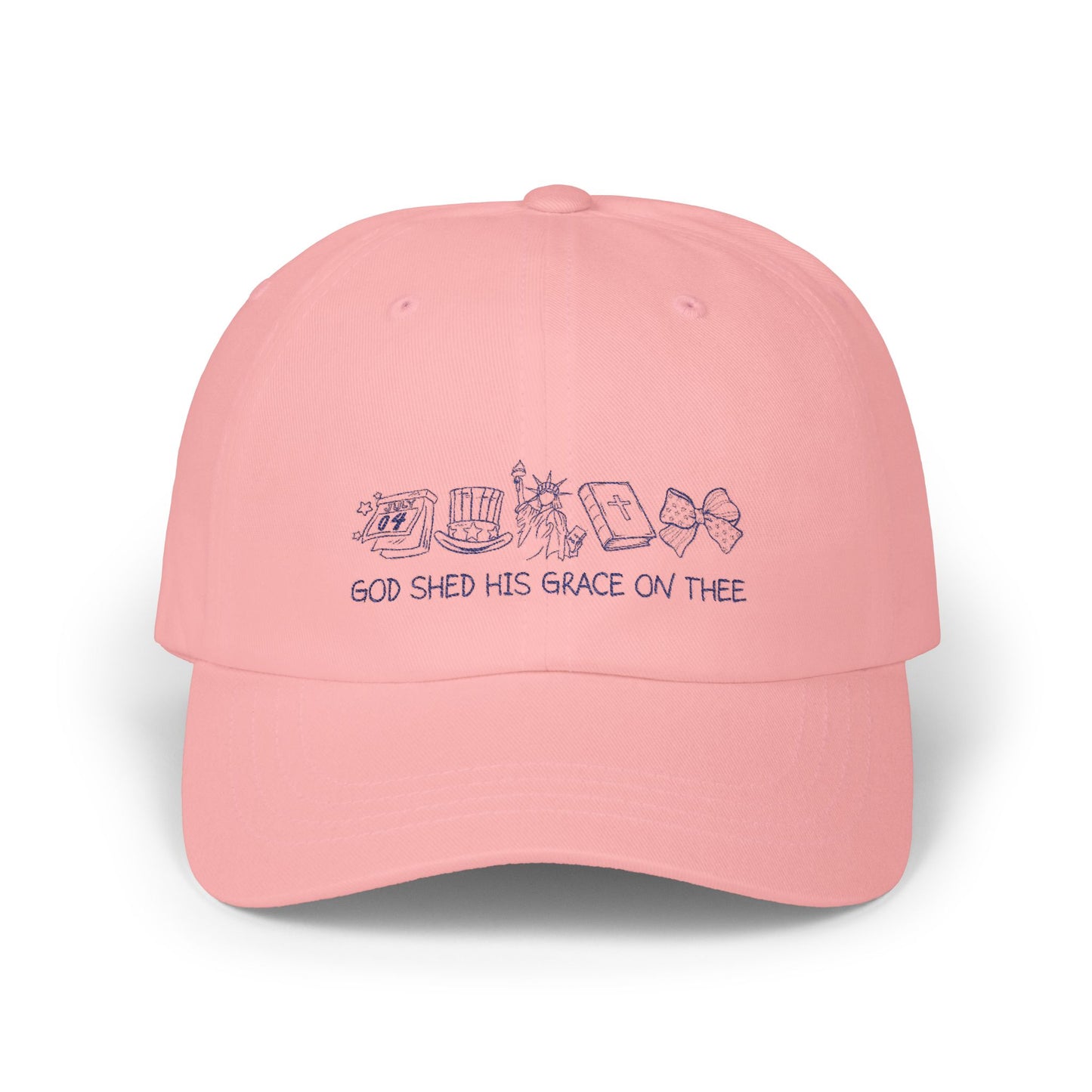 Classic Dad Cap — "God Shed His Grace on Thee" Embroidered Dad Hat