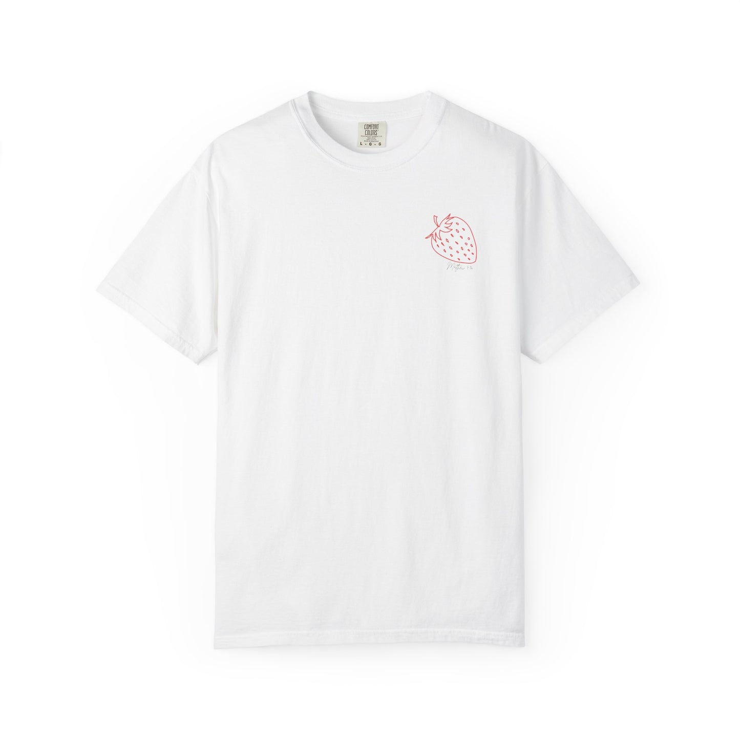 Strawberry Sketch T-Shirt — 'Matthew 7:16 Fruit' Graphic Tee