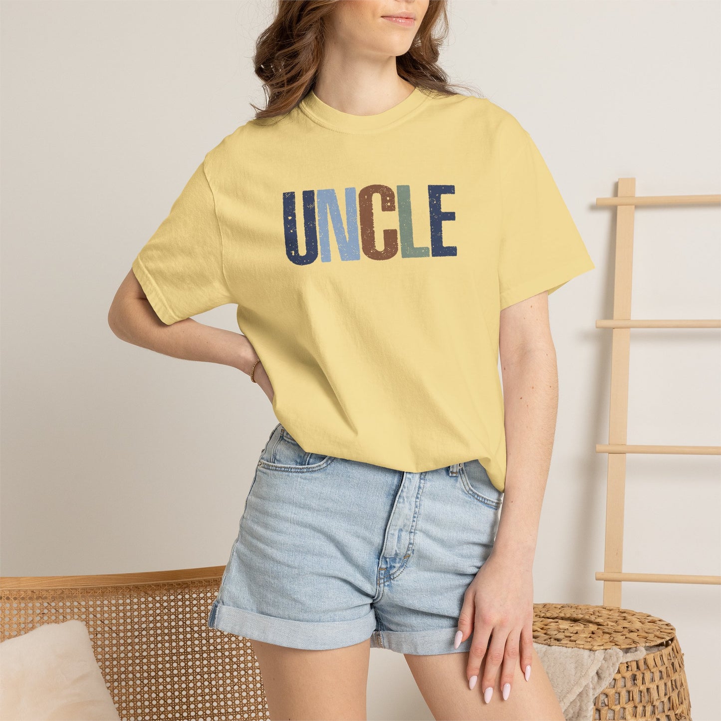 Uncle Graphic T-Shirt — Vintage Americana Lettering Tee for Dads & Family Gifts