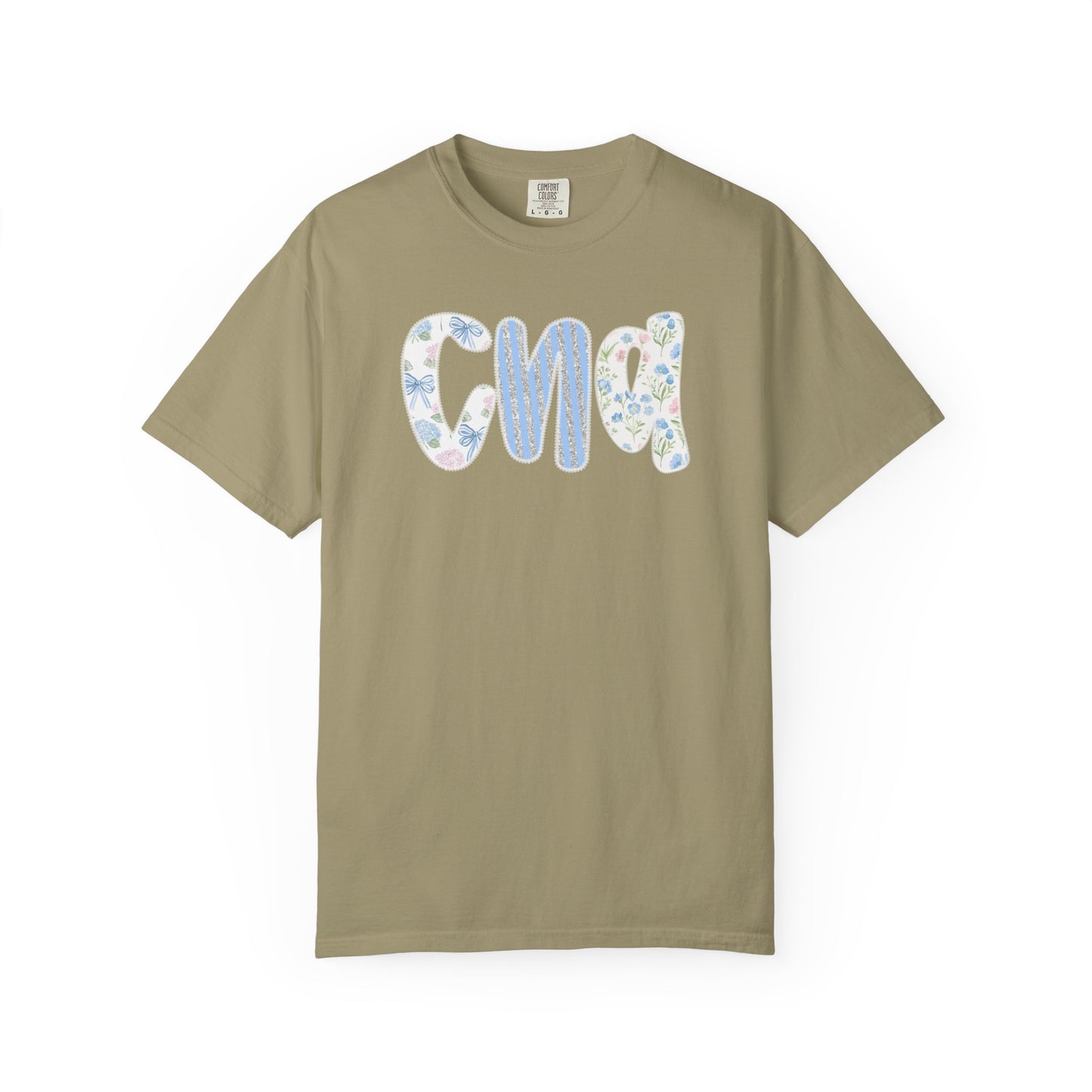 CNA Floral Script T-Shirt — Nurse Appreciation Gift