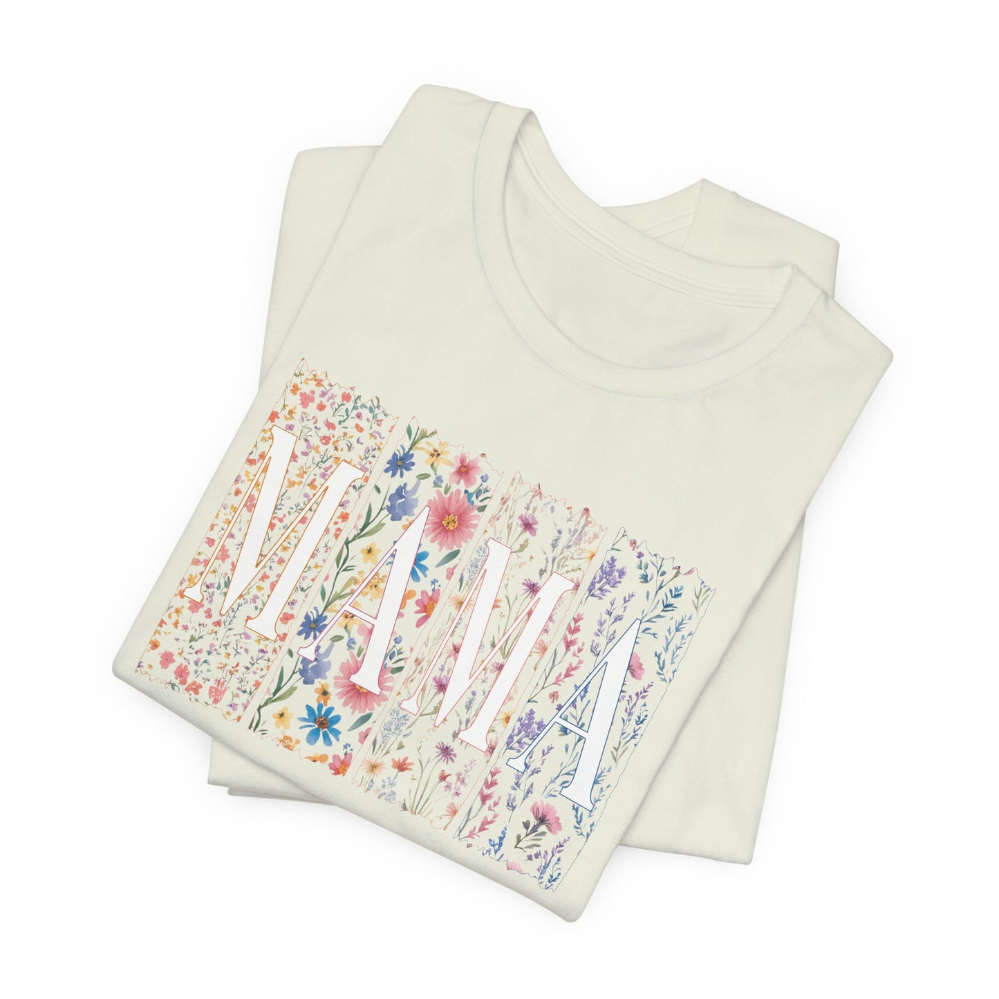 Mama Floral Tee — Soft Pink Mother’s Day Shirt with Floral Typography