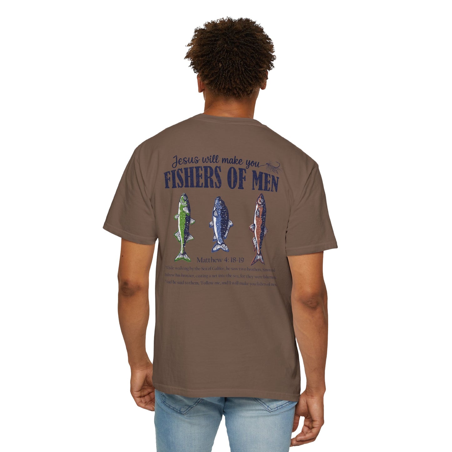 Fishers of Men T-Shirt — Christian Fishing Graphic Tee (Matthew 4:18-19)