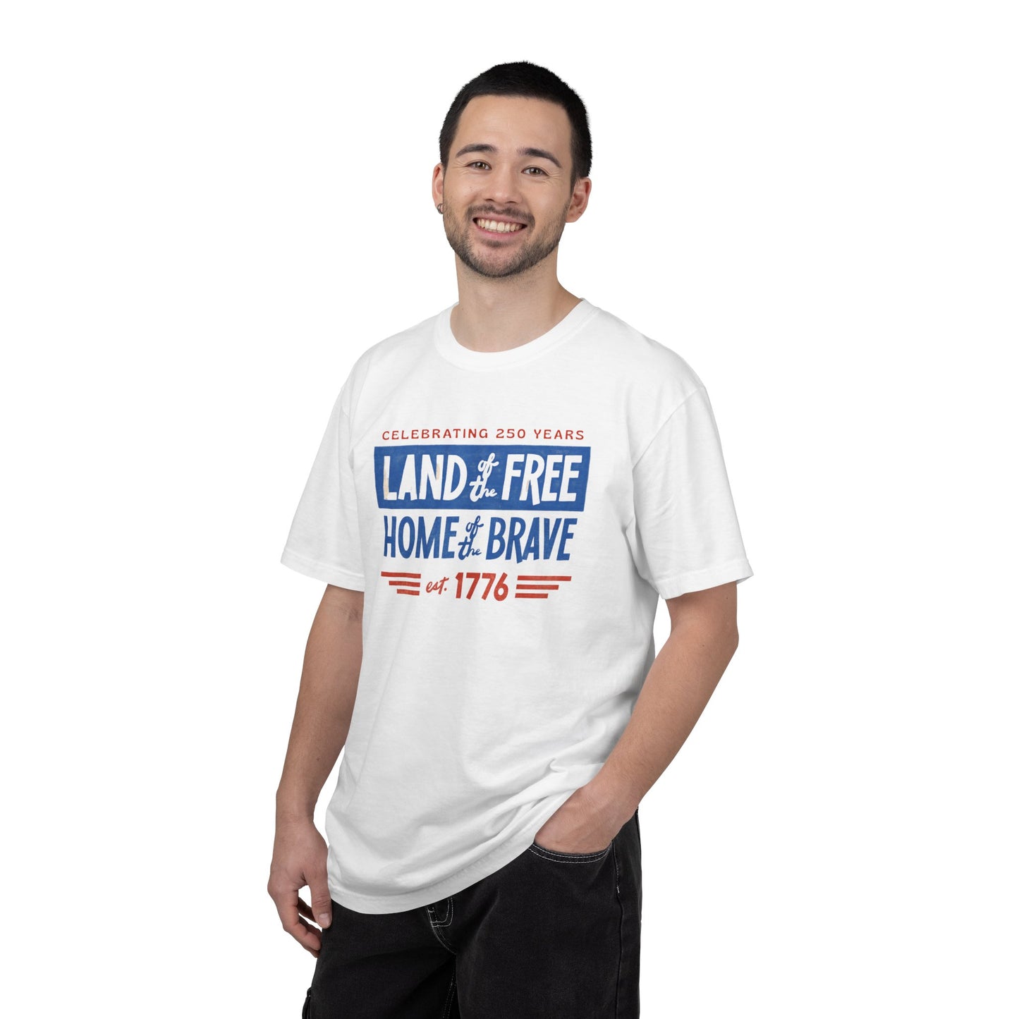Patriotic 'Land of the Free, Home of the Brave' T-Shirt