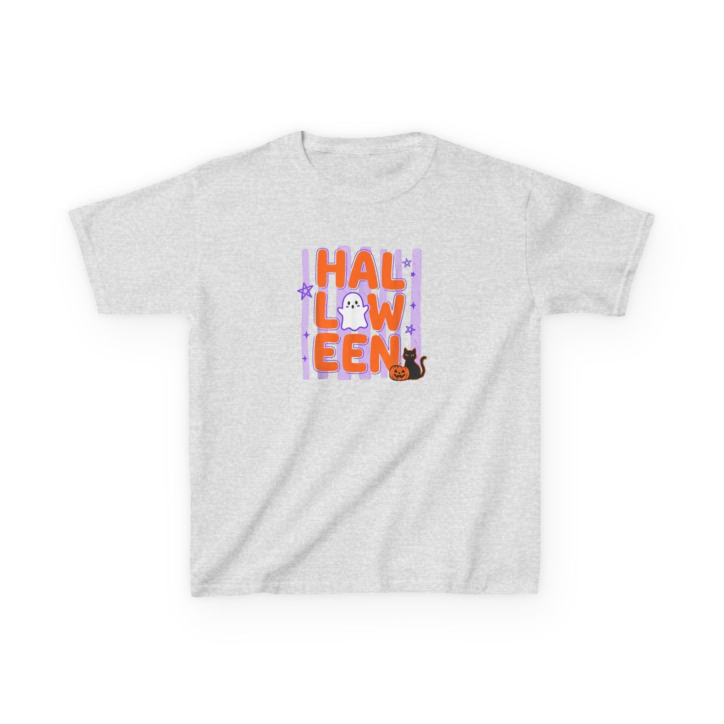 Kids Halloween Tee - Cute Ghost, Pumpkin & Cat Trick-or-Treat Shirt