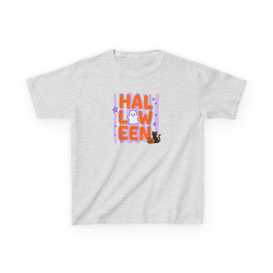 Kids Halloween Tee - Cute Ghost, Pumpkin & Cat Trick-or-Treat Shirt