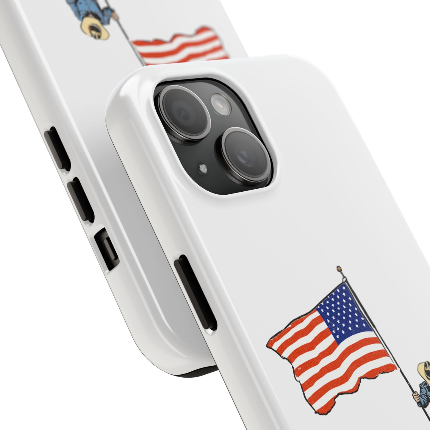 Rugged Western Phone Case — Cowboy Holding American Flag