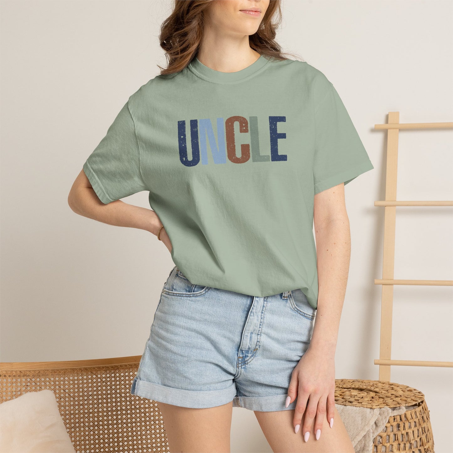 Uncle Graphic T-Shirt — Vintage Americana Lettering Tee for Dads & Family Gifts