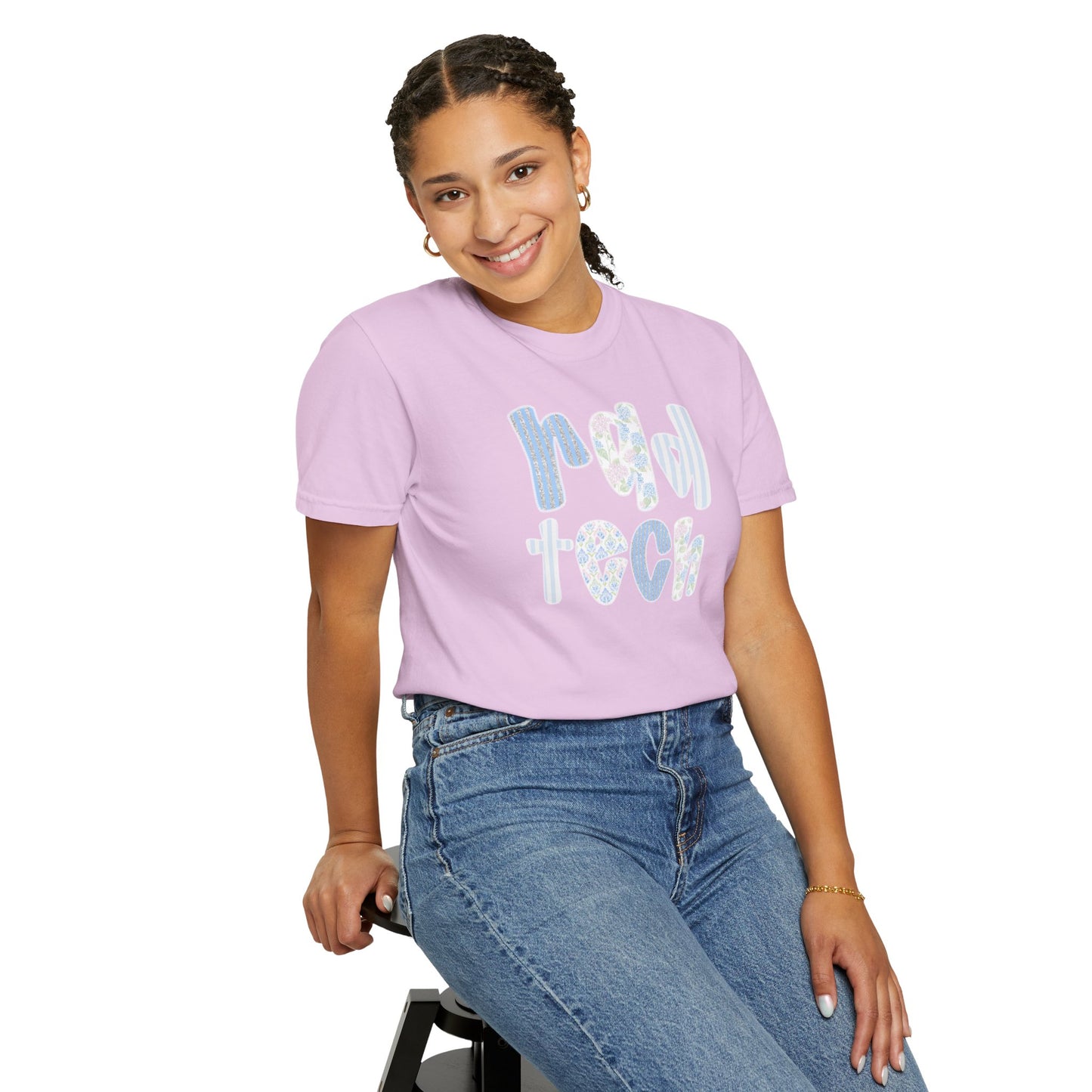 Rad Tech T-Shirt — Retro Floral 'rad tech' Graphic Tee for Radiologic Technologists