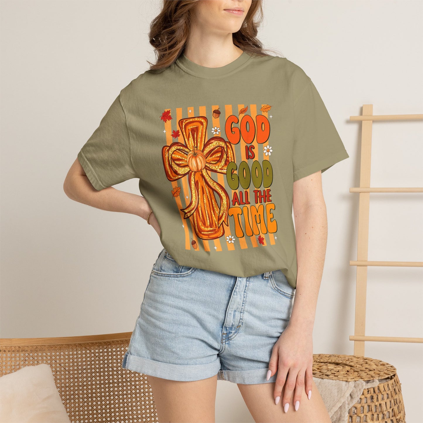 God Is Good All The Time T-Shirt — Christian Faith Cross Tee