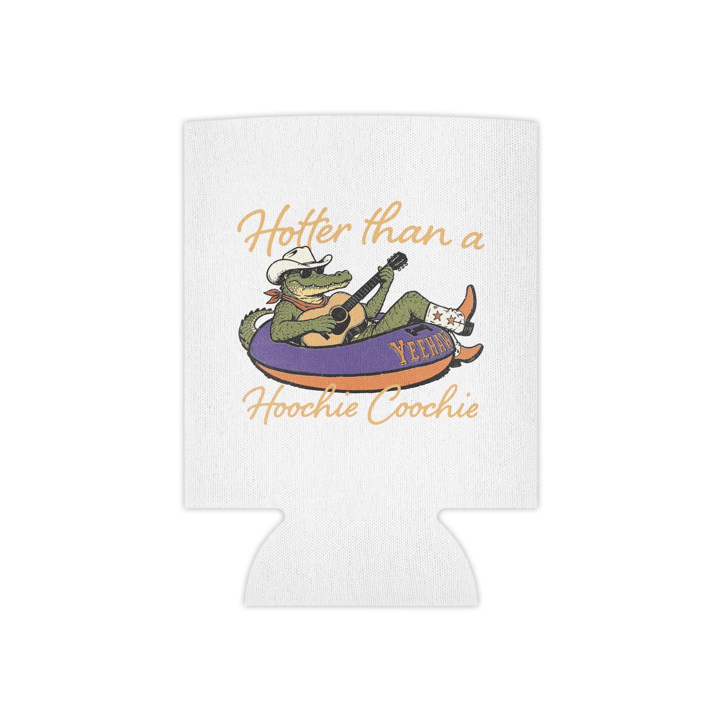 Can Cooler - "Hotter Than a Hoochie Coochie" Alligator Float Novelty Koozie