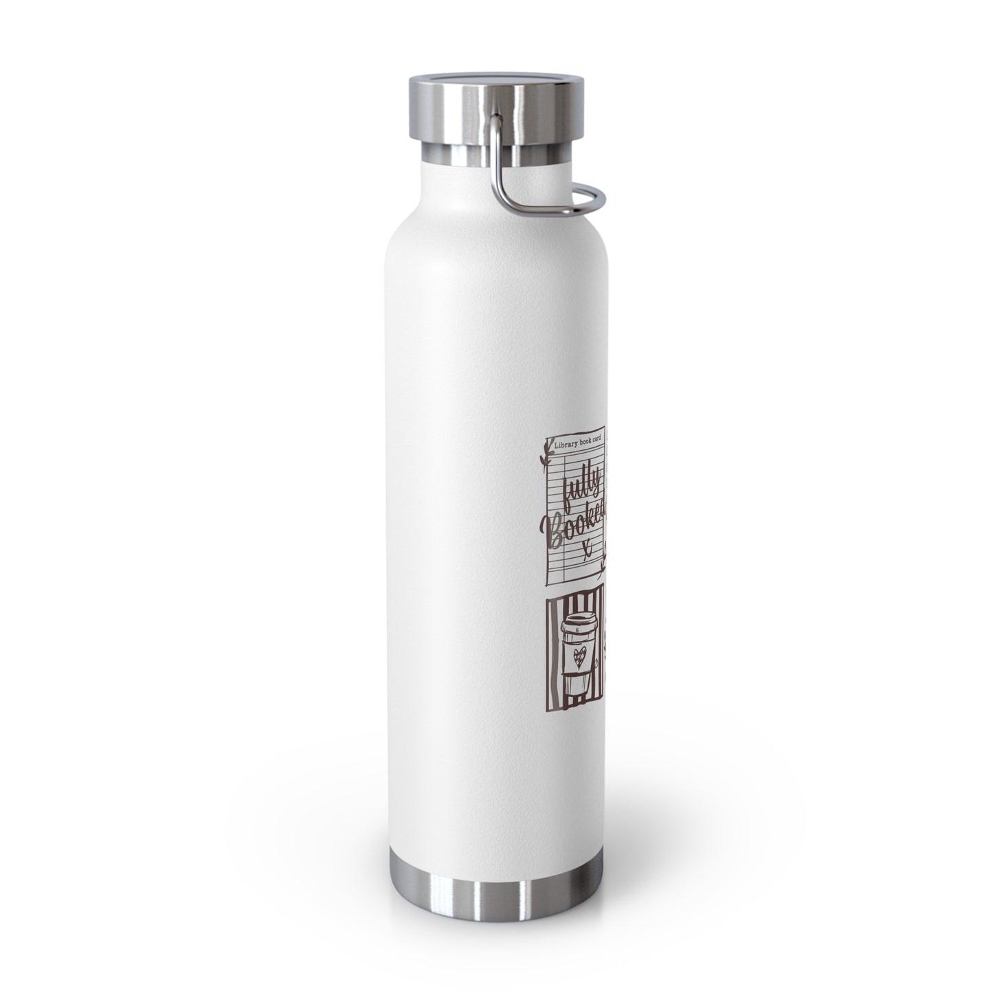 Insulated Water Bottle — 'Fully Booked' Illustrated 22oz Vacuum Flask