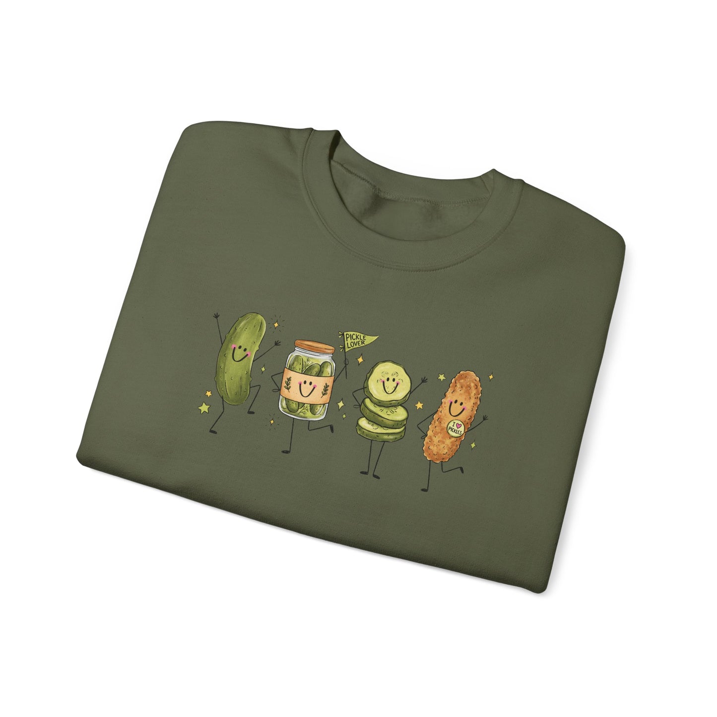 Pickle Friends Crewneck Sweatshirt — Pickle Lover Graphic