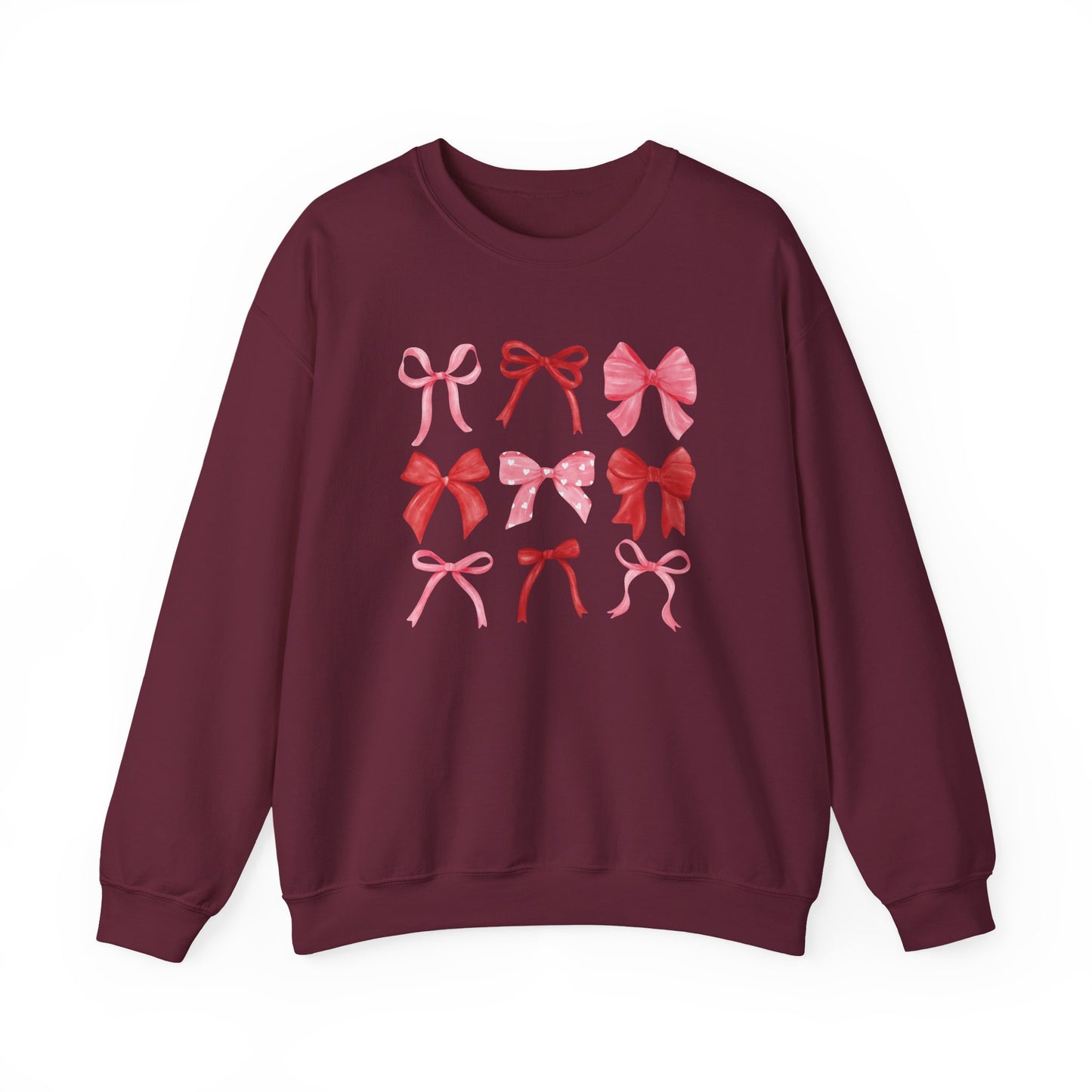 Bow Pattern Crewneck Sweatshirt