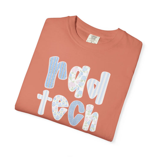 Rad Tech T-Shirt — Retro Floral 'rad tech' Graphic Tee for Radiologic Technologists