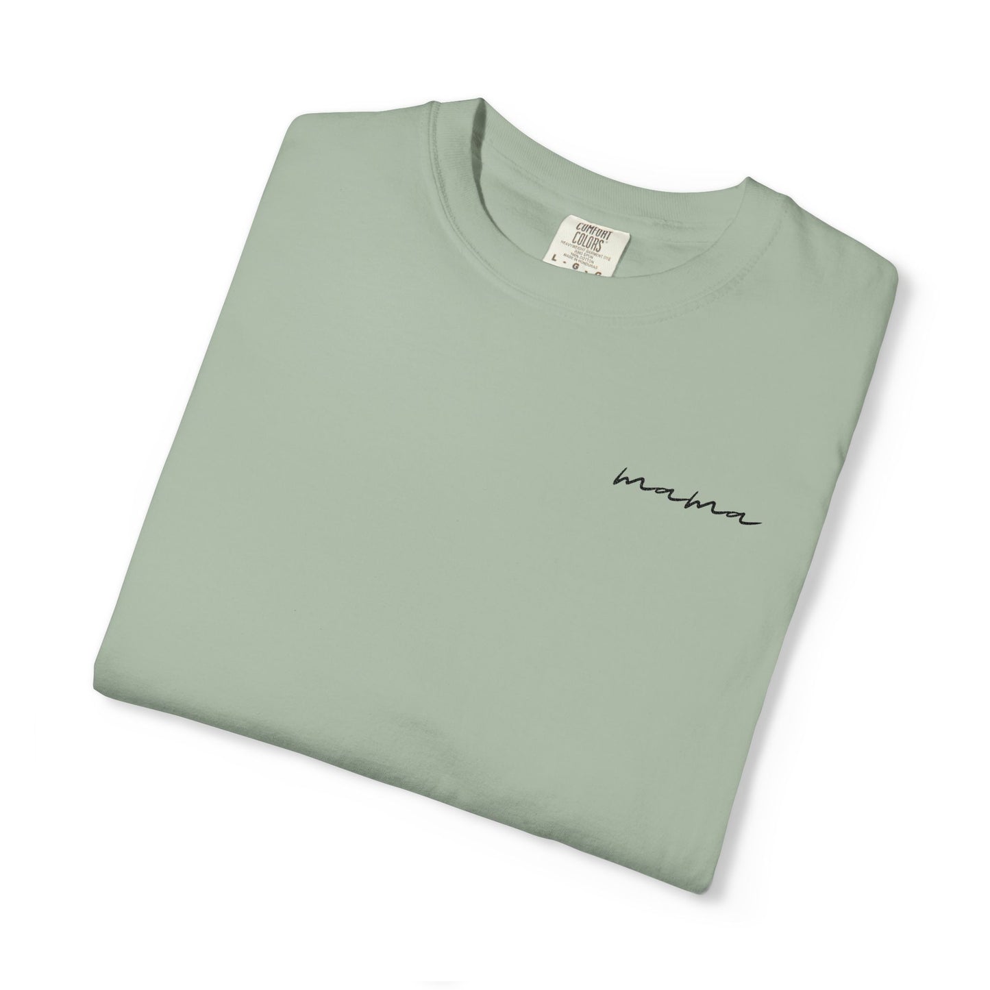 Mama Script Tee — Minimalist Embroidered "Mama" T-Shirt