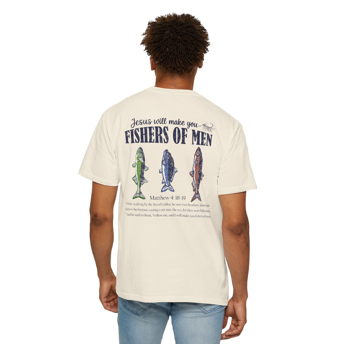 Fishers of Men T-Shirt — Christian Fishing Graphic Tee (Matthew 4:18-19)