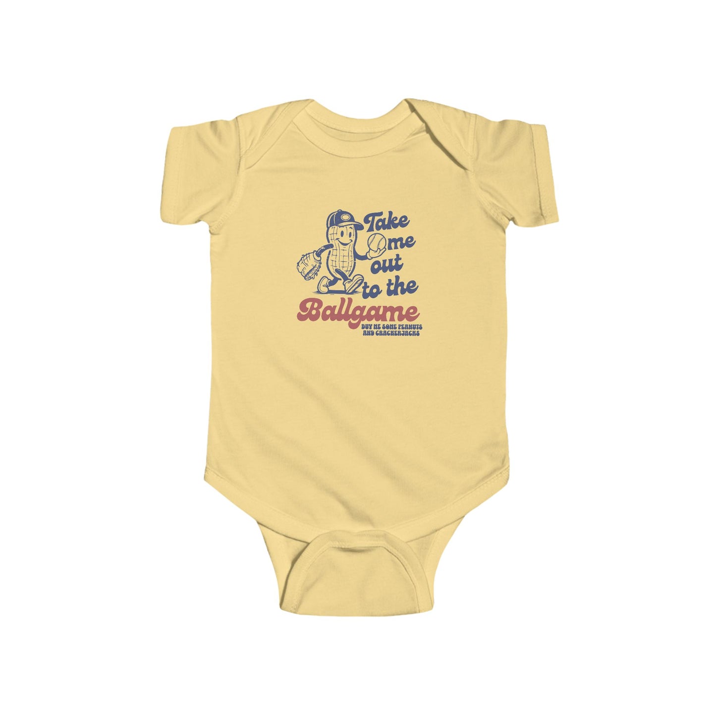 Baby Bodysuit — "Take Me Out to the Ballgame" Vintage Baseball Onesie