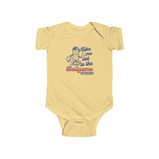 Baby Bodysuit — "Take Me Out to the Ballgame" Vintage Baseball Onesie