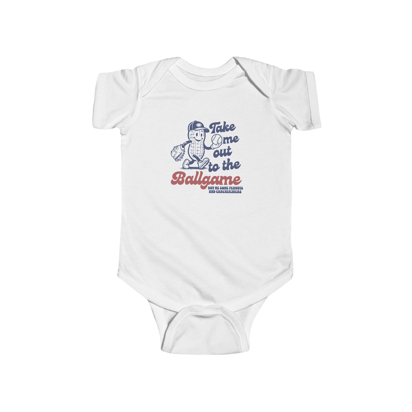 Baby Bodysuit — "Take Me Out to the Ballgame" Vintage Baseball Onesie