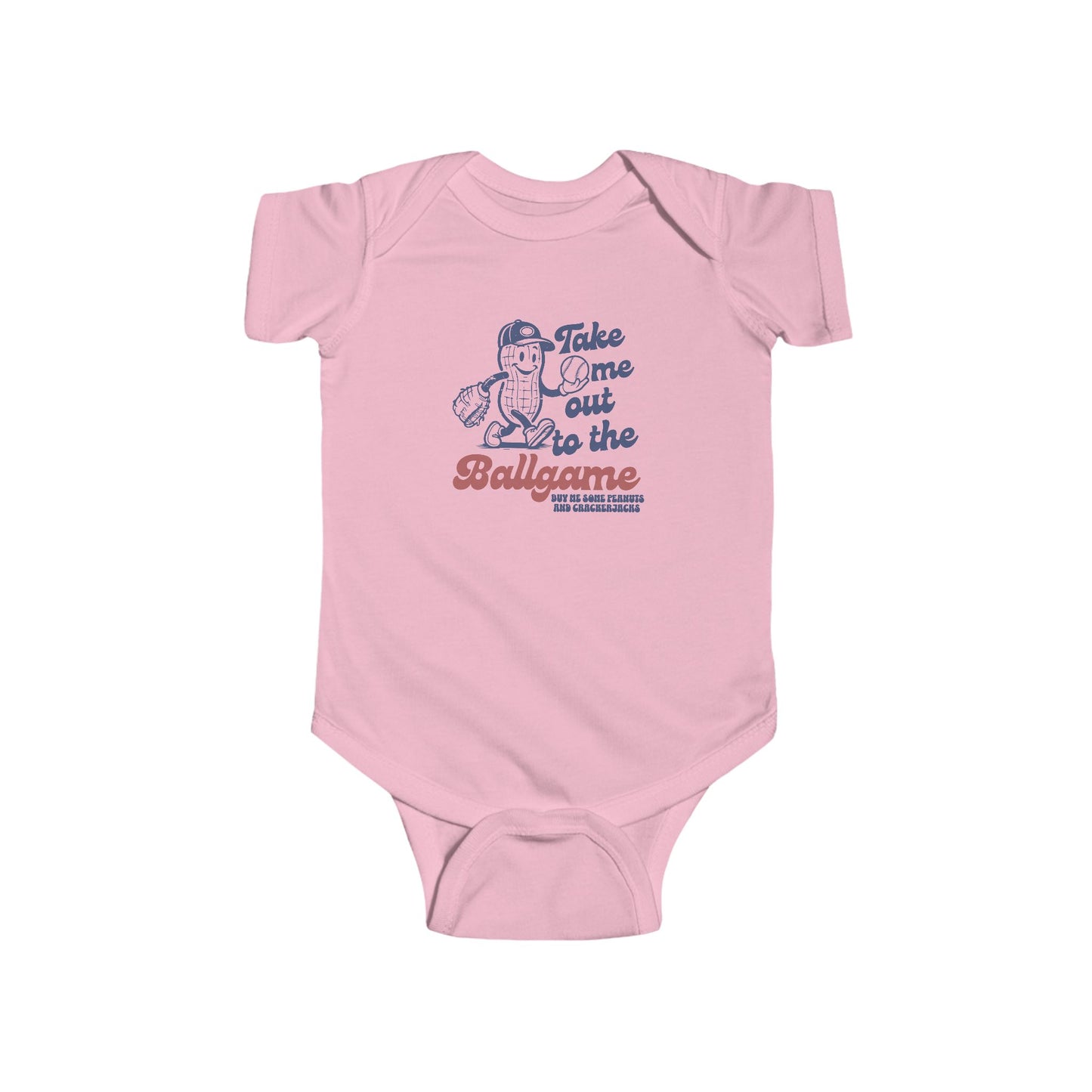 Baby Bodysuit — "Take Me Out to the Ballgame" Vintage Baseball Onesie