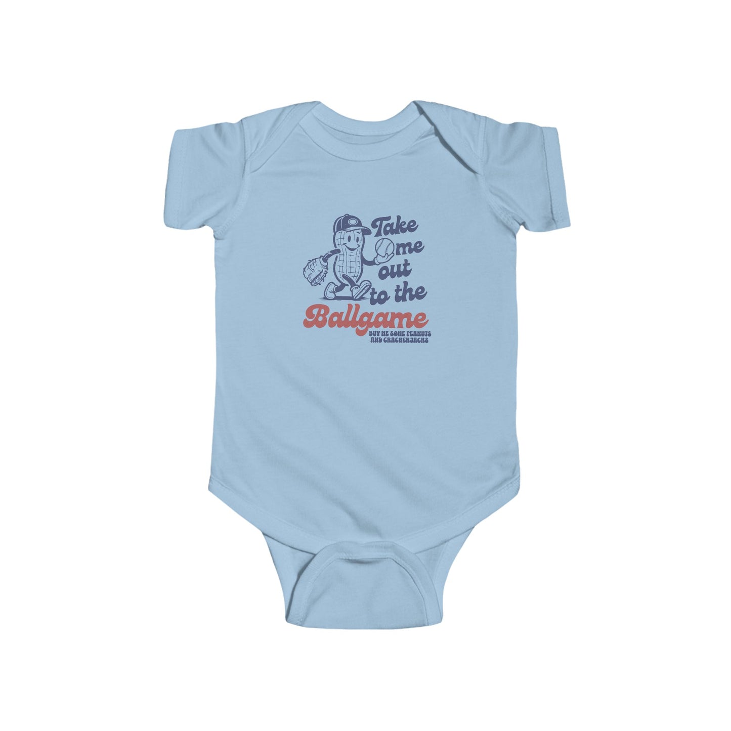 Baby Bodysuit — "Take Me Out to the Ballgame" Vintage Baseball Onesie
