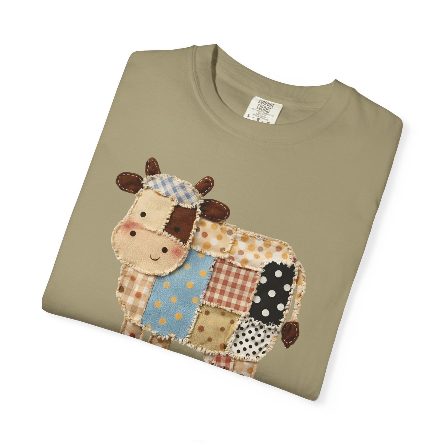 Patchwork Cow Print T-Shirt — Cute Farm Animal Graphic Tee