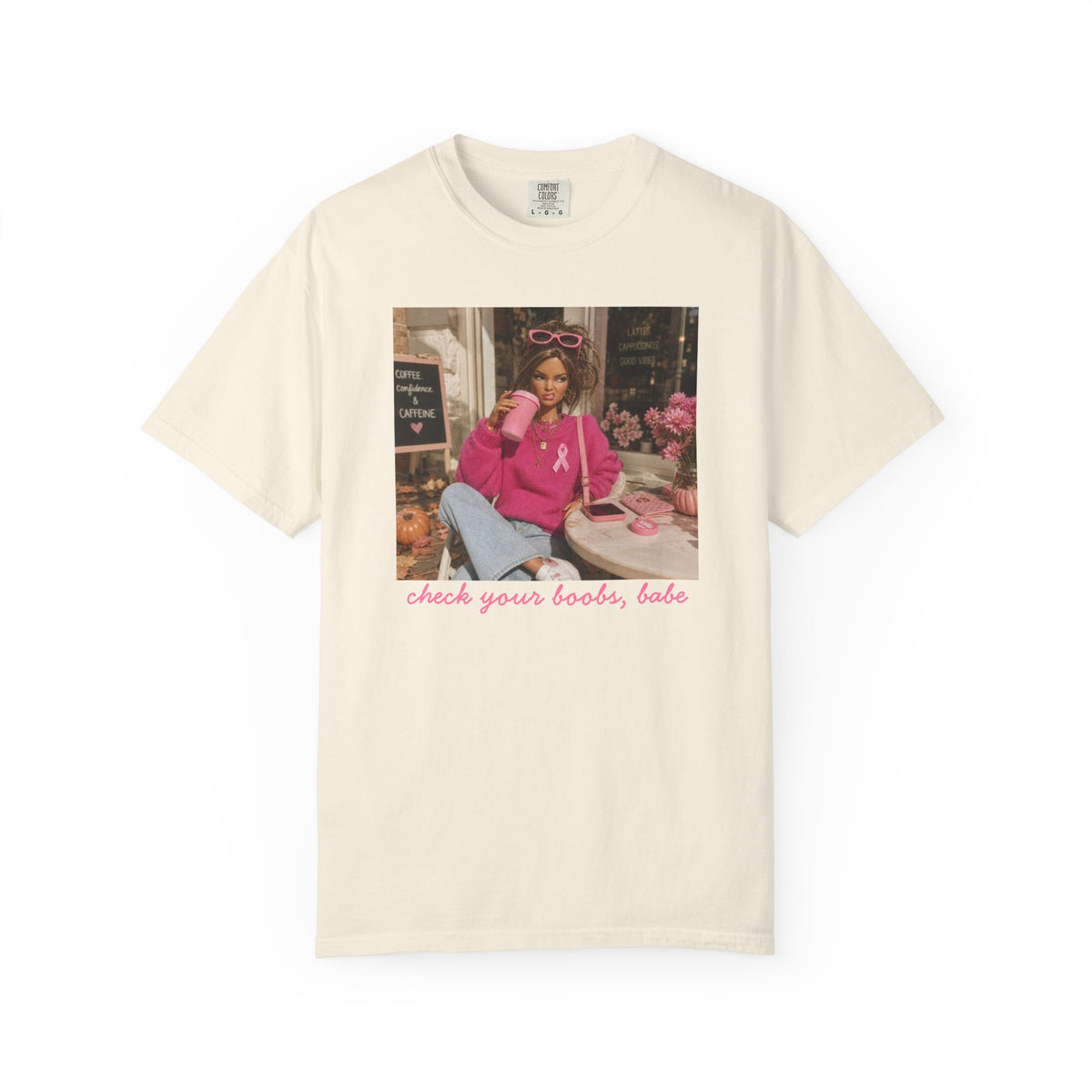 Breast Cancer Awareness T-Shirt — "Check Your Boobs, Babe" Retro Pink Ribbon Tee